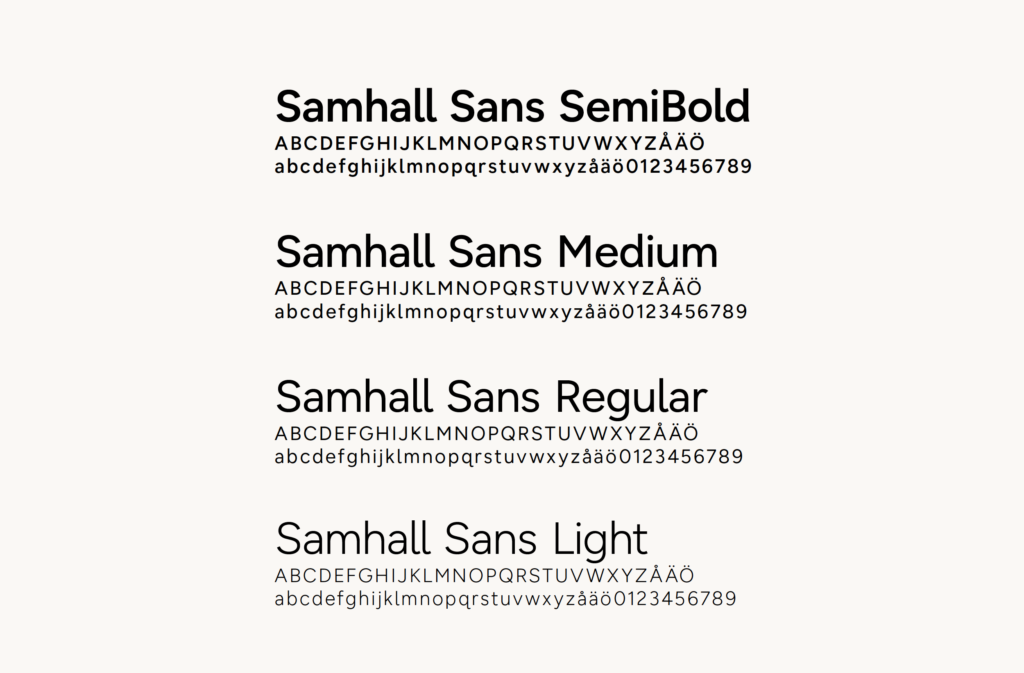 Exempel på nya typsnittet